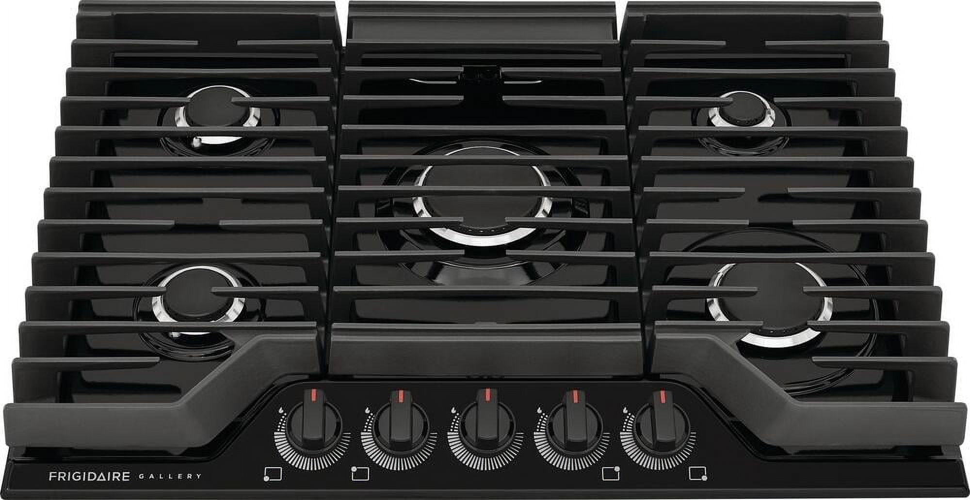 Frigidaire Black 30" 5-Burner Propane Gas Cooktop with LED Knobs