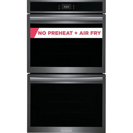 Frigidaire - Gallery 30" Double Electric Wall Oven with Total Convection - Black Stainless Steel