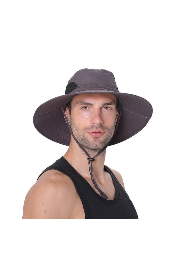 Sun Hat for Men/Women, Waterproof Wide Brim Bucket Hat Foldable Boonie Hat for Fishing Hiking Garden Safari Beach