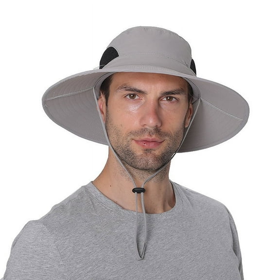 FRIJPACK Sun Hat for Men/Women, Waterproof Wide Brim Bucket Hat Foldable Boonie Hat for Fishing Hiking Garden Safari Beach
