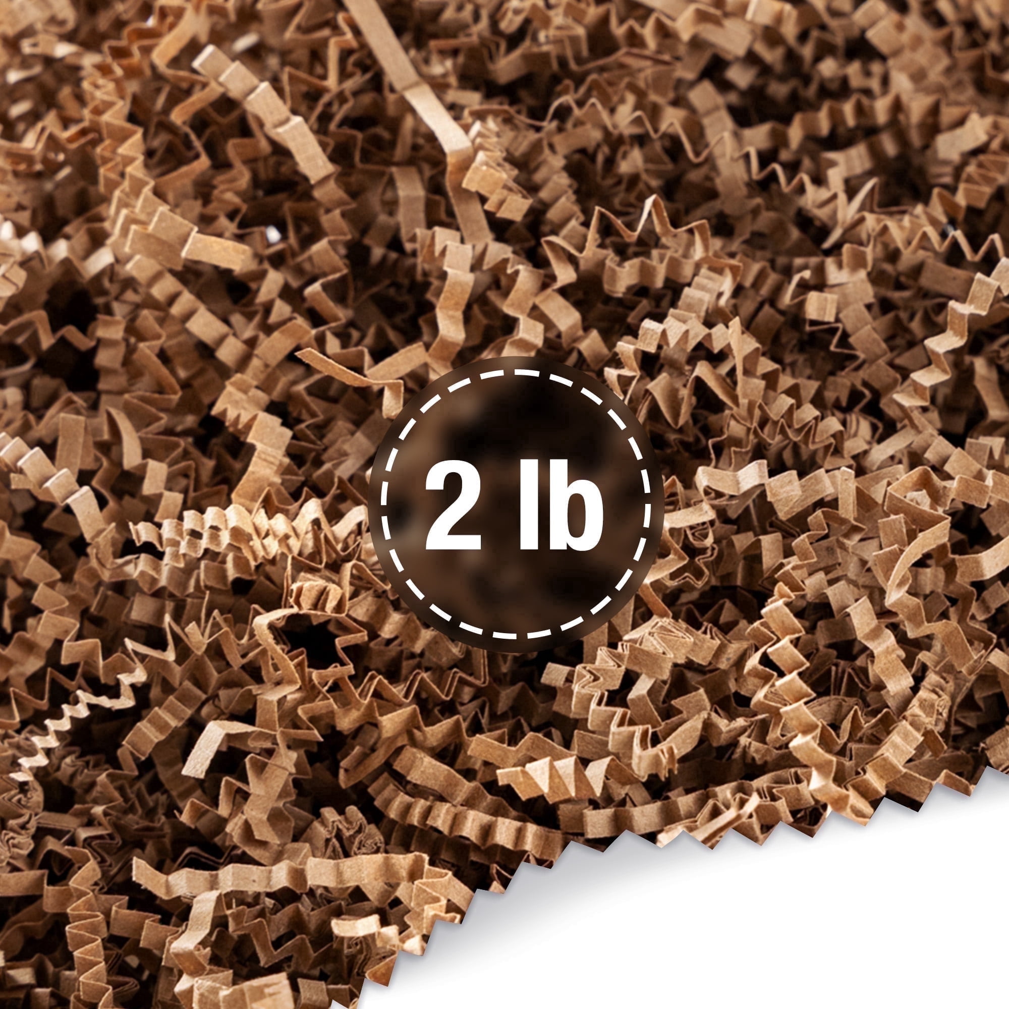 FRiLLZ by DECOfill™ Crinkle Cut Paper Shred Filler for Baskets, Gifts, Packing and Protecting your Birthday, Weddings, Anniversary, Valentines Day, and other gifts (2 pound, Kraft)