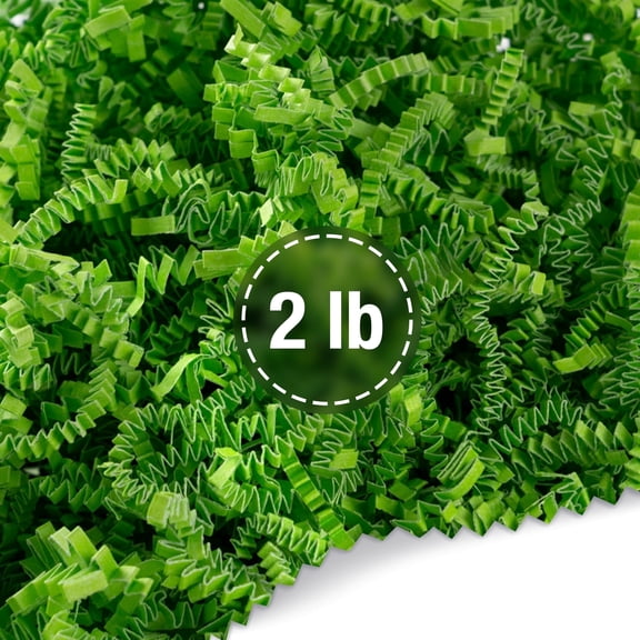 FRILLZ Crinkle Cut Paper Shred Filler for Baskets, Gifts, Packing and Protecting your Birthday, Weddings, Anniversary, Valentines Day, and other gifts (2 pound, Lime)