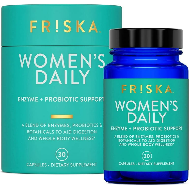 FRISKA Womens Digestive Enzyme & Probiotics Supplement, 30