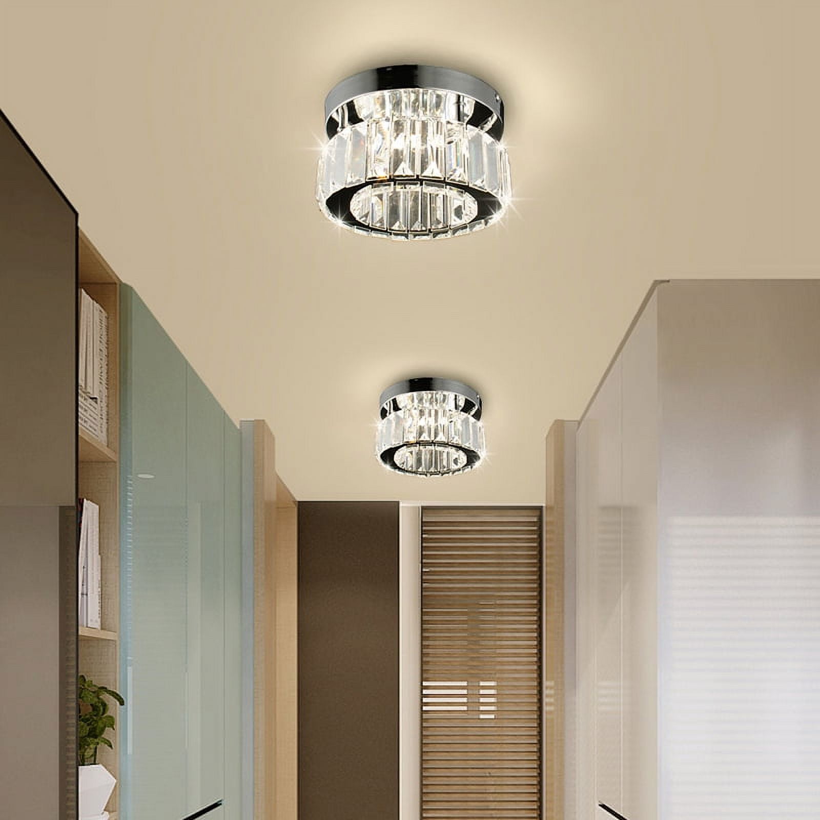FRIXCHUR Layers Crystal LED Ceiling Light Crystal Egypt Ubuy