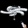 thumbnail image 1 of FRIXCHUR Modern Dimmable Crystal Led Ceiling Light 5 Arms Acrylic Crystal Chandeliers Stainless Steel Pendant Light, 1 of 7