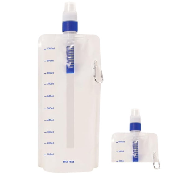 FRKSMD-1.0L Collapsible Water Filter, Water Filter Backpack for Traveling, Portable Water Fiter, Outdoor Water Filter Camping, Hiking Water Filter (White)