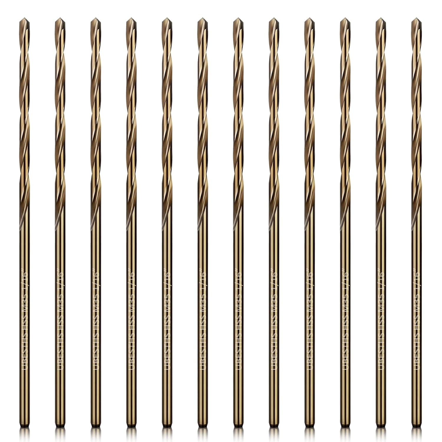 FRKSMD-1/16" Cobalt Drill Bits 12Pcs, M35 HSS Metal Drill Bit Set with Storage Case for Hard Metal, Stainless Steel, Cast Iron