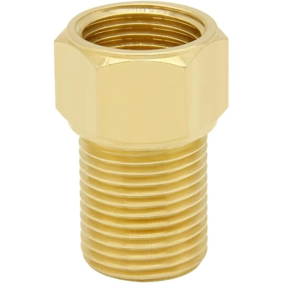 FRKSMD-1/2" G Male to 1/2" NPT Female Brass Pipe Fittings Extension Pipe Nipple Converter Connector 1.57 Inch/40 mm