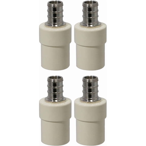 FRKSMD-1/2 inch Pex x 1/2 inch CPVC Coupling, Transition Coupling, Pex B Crimp Version, 2 Pieces (Pack of 2)