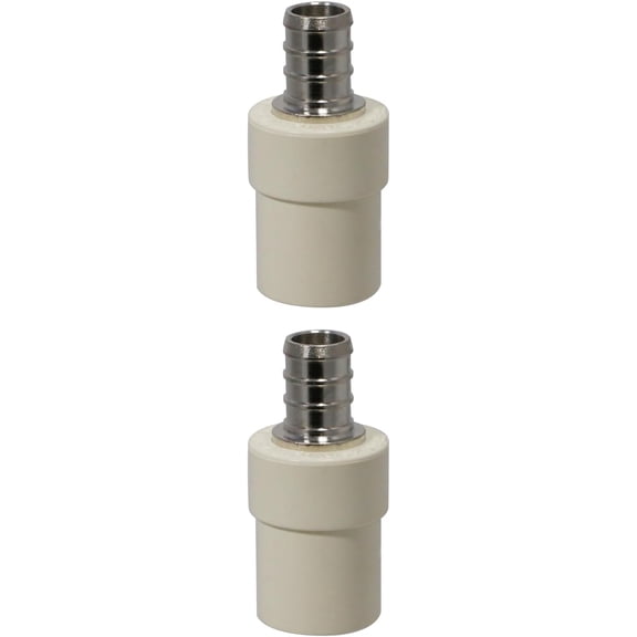 FRKSMD-1/2 inch Pex x 1/2 inch CPVC Coupling, Transition Coupling, Pex B Crimp Version, 2 Pieces