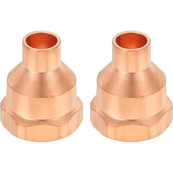 FRKSMD-1/8 x 1/4 Female Adapter Fitting with C X F Connections, 2 Pcs Copper Pipe Fittings with Sweat Solder X FNPT Connection Threaded Tubing Connectors for Residential, Commercial
