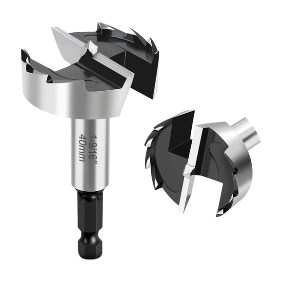 FRKSMD-1-9/16 Inch Forstner Bit for Woodworking,1-9/16" Forstner Drill Bit for Wood,Wood Drill Bit Woodworking Hinge Cutter Tool for Woods Plywood Plastic