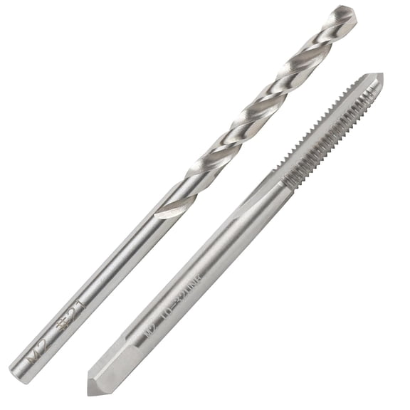 FRKSMD-10-32 UNF Tap and #21 Drill Bit Set, M2 HSS Drill and Tap Set, Machine Screw Tap Drill Bit Kit for Metal