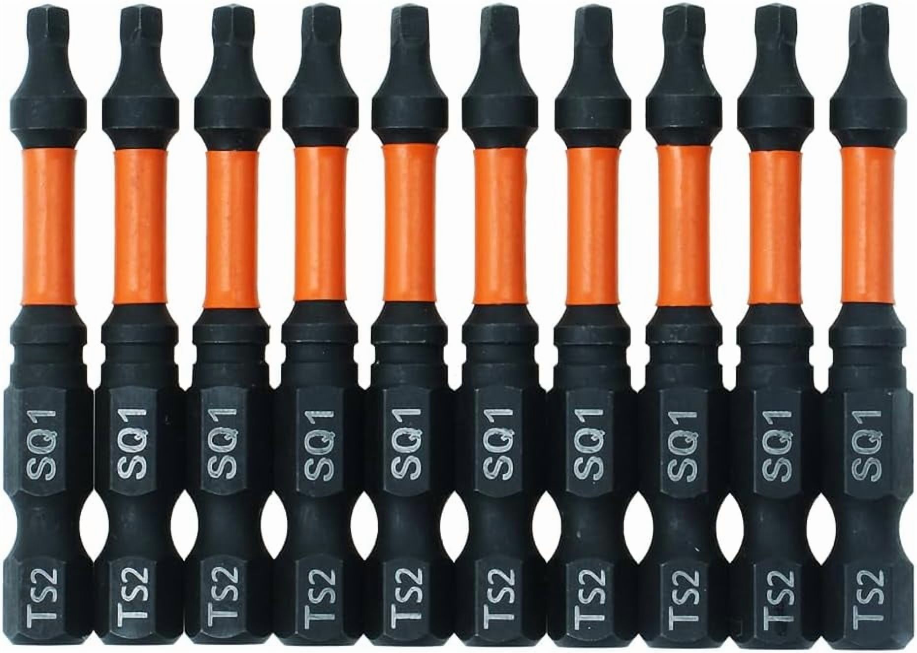 FRKSMD-10 Pack #1 Square Driver Bit 2 inch Long Square Impact Drill Bit for Pocket Hole Jig System SQ1 Bits