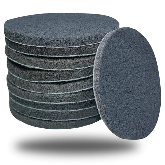 FRKSMD-10 Pack 5 Inch 800 Grit Scrubber Scouring Pads Flocking Scuff Pads -5" Hoop and Loop Scuff Pads Conditioning Discs Polishing Pad for Furniture Automotive Cleaning, Rust Removal