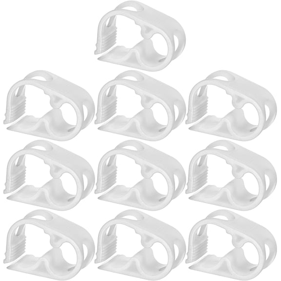 FRKSMD-10-Pack Adjustable Plastic Tubing Clamps 1/4-1/2 Inch Water Flow Control Tube Clip Adjustment Hose Pipe Clips for Beer Bottle/Plumbing/Instruments/Equipment [White]