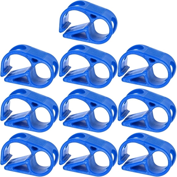 FRKSMD-10-Pack Adjustable Plastic Tubing Clamps 1/4-5/16 Inch Water Flow Control Tube Clip Adjustment Hose Pipe Clips for Beer Bottle/Plumbing/Instruments/Equipment [Blue]