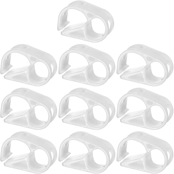 FRKSMD-10-Pack Adjustable Plastic Tubing Clamps 1/4-5/16 Inch Water Flow Control Tube Clip Adjustment Hose Pipe Clips for Beer Bottle/Plumbing/Instruments/Equipment [White]