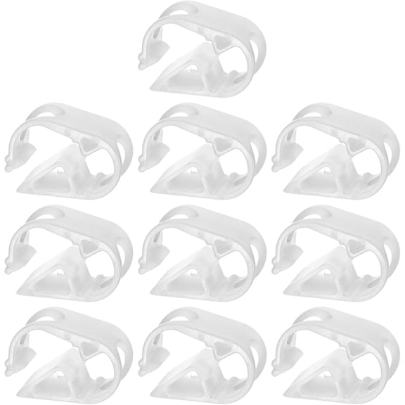 FRKSMD-10-Pack Adjustable Plastic Tubing Clamps 1/8-3/10 Inch Water Flow Control Tube Clip Adjustment Hose Pipe Clips for Beer Bottle/Plumbing/Instruments/Equipment [White]