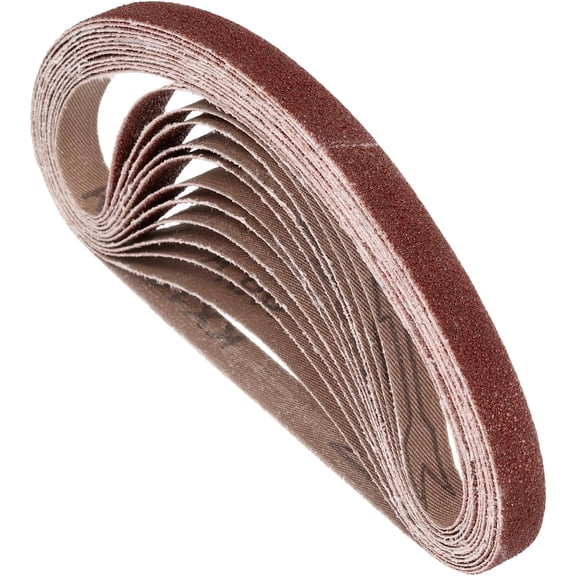 FRKSMD-10 Pack Sanding Belts 1/4 x 18 Inch 80 Grit Aluminum Oxide Abrasive Belt Sander Paper for Belt Sander Metal Grinding Wood Working Weld Rust Removal