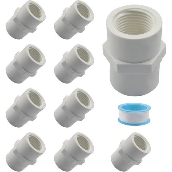 FRKSMD-10 Pcs PVC Pipe Fittings, 1/2