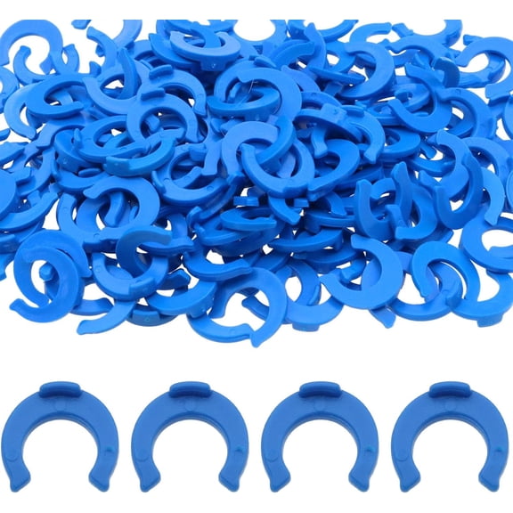 FRKSMD-100PCS 1/4 Inch Lock Clamp Blue Quick Connect Locking Clips for RO Reverse Osmosis Water Filter Accessories PE Pipe Filter System Accessories (1/4inch)