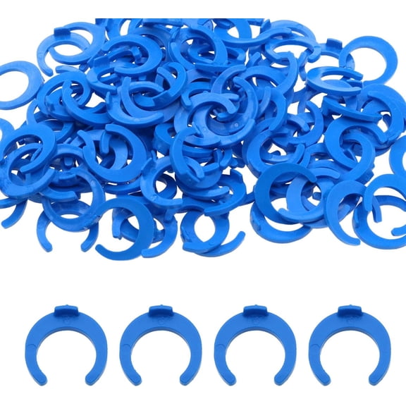 FRKSMD-100PCS 1/4 Inch Lock Clamp Blue Quick Connect Locking Clips for RO Reverse Osmosis Water Filter Accessories PE Pipe Filter System Accessories (3/8inch)