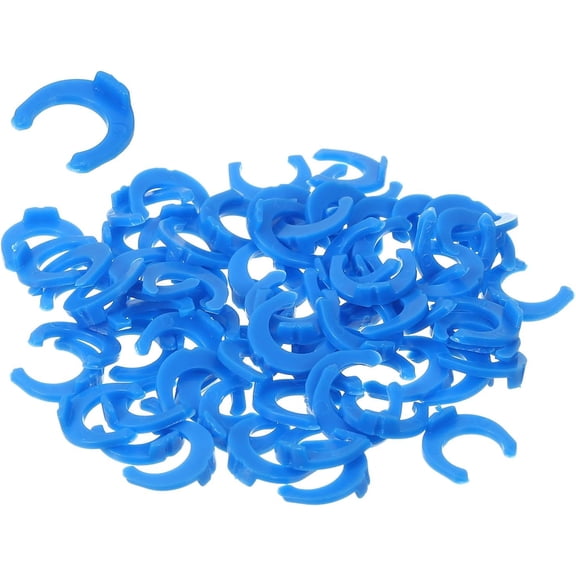 FRKSMD-100Pcs 1/4 Inch Locking Clip for RO Water Filtration System Tube Quick Connect Lock Clamps Fitting Replacement Parts, Blue