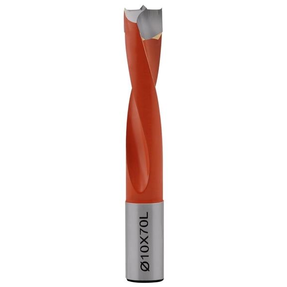 FRKSMD-10mm Diameter Carbide Tipped Brad Point Boring Bit Dowel Drill Bits 10mm Dia x 70mm Long x 10mm Shank, Left Hand Rotation