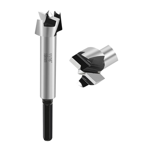 FRKSMD-11/16 Inch Forstner Bit for Woodworking,11/16" Forstner Drill Bit for Wood,Wood Drill Bit Woodworking Hinge Cutter Tool for Wood Plywood Plastic