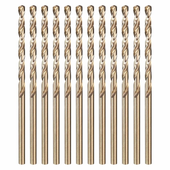 FRKSMD-12pcs Drill Bit - [#40 Diameter] 2.489mm M2 HSS Micro Mini Cutting Tool for Machining Hard Metal Woodworking Handicraft Use, 135 Cutting Angle Gold