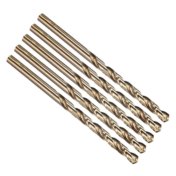 FRKSMD-#13 Drill Bit, Micro Number Small Bits 4341 High-Speed Steel 135 Gold Finish for Soft Thin Metal Steel Wood Acrylic - 5 Pack