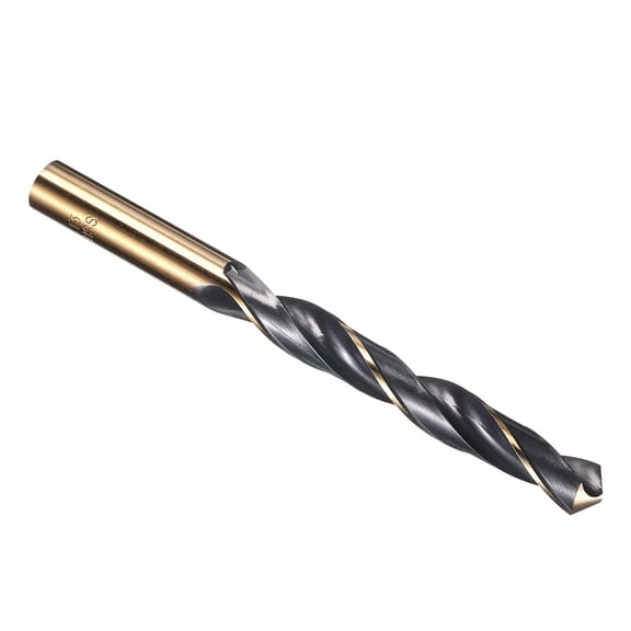 FRKSMD-13mm Drill Bit, Jobber Straight Shank 4341 High-Speed Steel 118 Black and Gold Finish for Medium-Hard Metal Steel Acrylic - 1 Pack