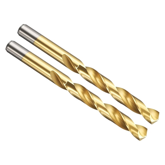 FRKSMD-13mm Drill Bit, Jobber Straight Shank M2 High-Speed Steel 135 Titanium Nitride TiN Coated for Stainless Steel Hard Metal - 2 Pack