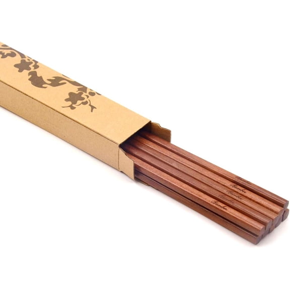 FRKSMD-16.5 Inches Extra Long Wood Chopsticks Set, Cooking Frying Chopstick, Set of 5 Pairs