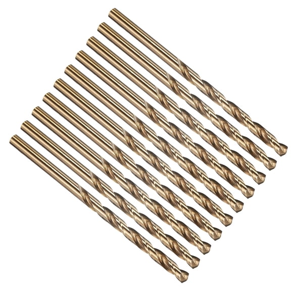 FRKSMD-#18 Drill Bit, Micro Number Small Bits 4341 High-Speed Steel 135 Gold Finish for Soft Thin Metal Steel Wood Acrylic - 10 Pack
