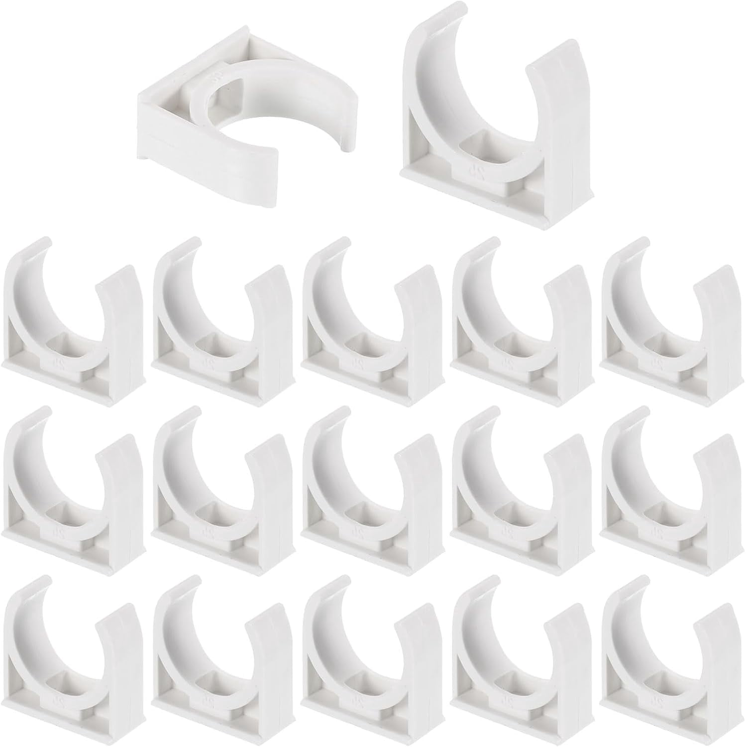 FRKSMD-18Pcs PVC Water Pipe Clamps Clips U-Shaped Tubing Hose Buckles ...
