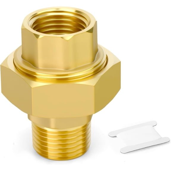 FRKSMD-1PCS Brass Union, 3/8" NPT Male x 3/8" NPT Female, Cast Pipe joint for fuel/air/liquid/oil/gas