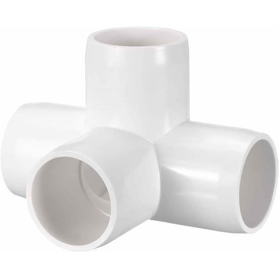 FRKSMD-1Pcs 1 1/4" Elbow PVC Fitting, SCH40 4-Way Tee Furniture Grade PVC Pipe Fitting, DIY Corner Elbow Connector for Building Furniture, Greenhouse Frame Connection, Socket x Socket