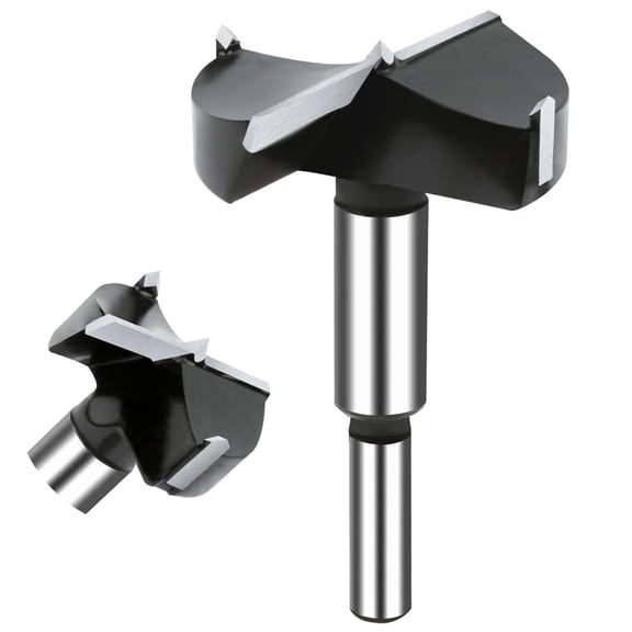 FRKSMD-2-3/8 Inch Carbide Forstner Drill Bit, Carbide Tipped Forstner Bit for Hard Wood, Wood Drilling Bit Woodworking Hinge Cutter Tool Kits for Wood Plywood Plastic