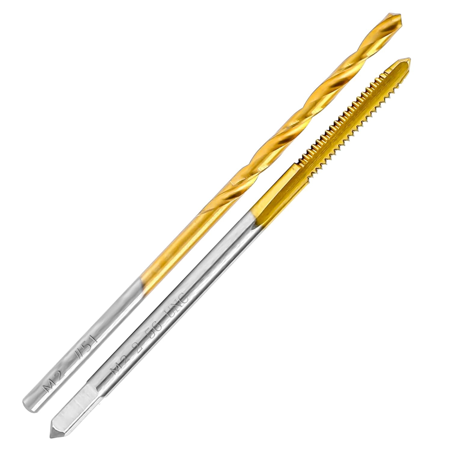 FRKSMD-2-56 UNC Tap and #51 Drill Bit Kit, M2 HSS Drill and Tap Set, Combination of Drill and Tap Kit for Metal