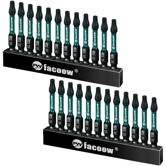FRKSMD-2" Long T20 Torx Bit Set - 24 Piece, Magnetic Tips, Alloy Steel, Impact Ready
