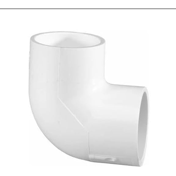 FRKSMD-2" PVC 90 Degree Elbow Schedule 40 White Socket Pipe Fitting for Plumbing, Irrigation & Water Supply- 1Pcs