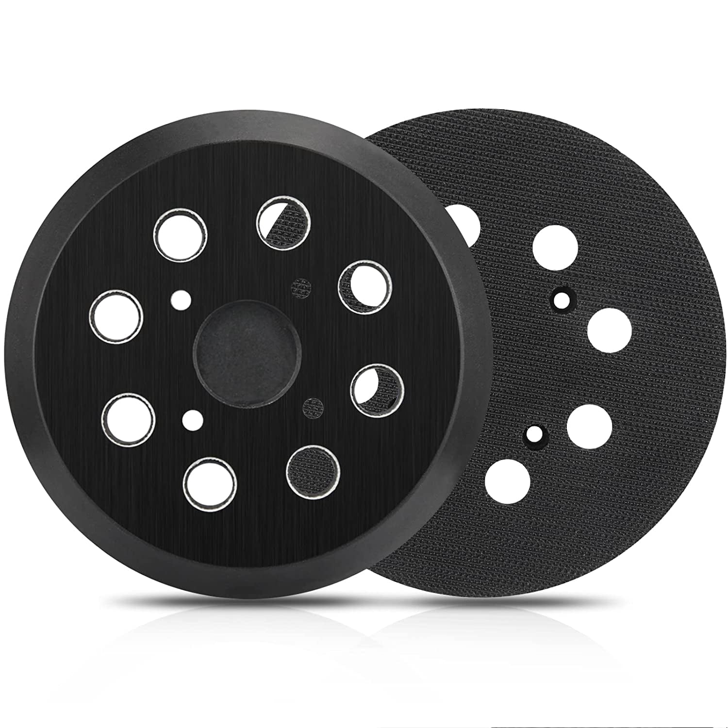 FRKSMD-2 Pack 5 Inch 8 Hole Orbital Sander Pads Compatible with Ridgid R2501 R2600 R2601 R2611 R8606 Random Orbit Sander Replacement Hook and Loop Backing Pad Parts # 300527002