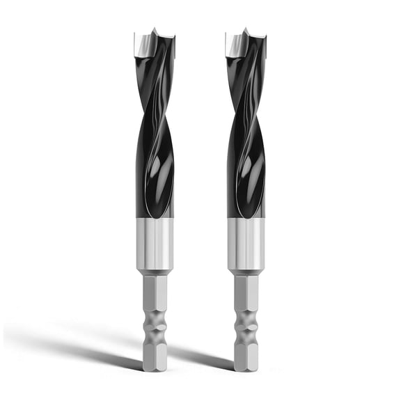 FRKSMD-2-Pack 7/16 Inch Forstner Drill Bit Carbide Tipped,Woodworking Hinge Cutter for Precise Flat Bottom Holes in Hard Wood,Plywood,Plastic - Professional Grade