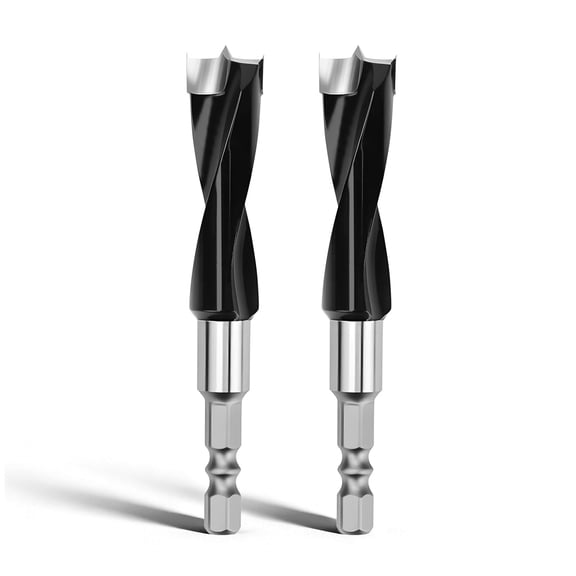 FRKSMD-2-Pack 9/16 Inch Forstner Drill Bit Carbide Tipped,Woodworking Hinge Cutter for Precise Flat Bottom Holes in Hard Wood,Plywood,Plastic - Professional Grade