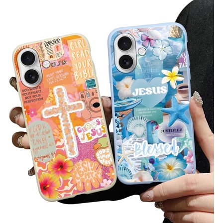 FRKSMD-2 Pack Aesthetics Jesus Collage Phone Cases for iPhone 16 Case Shockproof Soft Protective for Women Girls Phone Cover Funda for iPhone 16 6.1 Inch