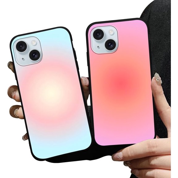 FRKSMD-2 Pack Cute Preppy Phone Cases for iPhone 15 Case Aesthetic Phone Case Camera Protection Soft TPU Shockproof Protective for Women Girls Phone Cover Funda for iPhone 15 6.1 Inch