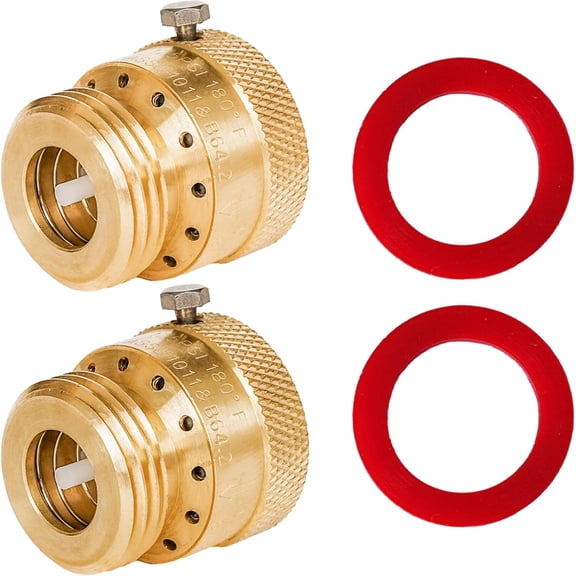 FRKSMD-2 Pack Faucet Vacuum Breaker, 3/4 Inch Solid Brass Anti-Siphon Hose Bib Backflow Preventer for Garden Spigot RV