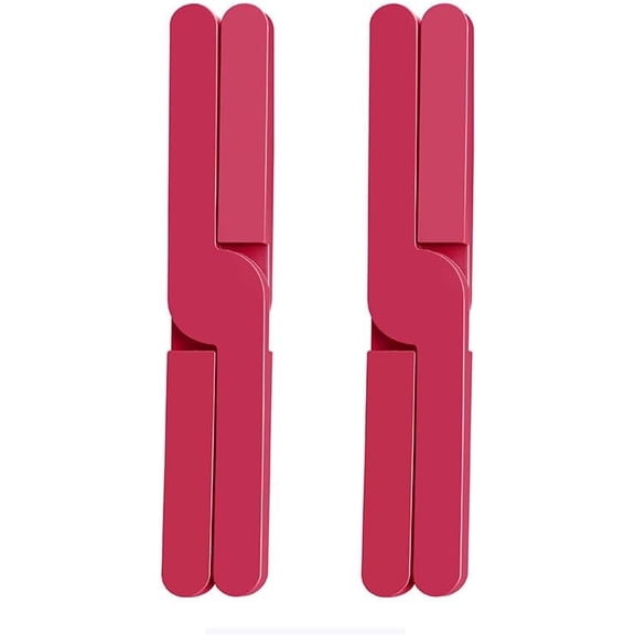 FRKSMD-2 Pack Foldable Silicone Trivet for Hot Pots and Pans, X-Shape Expandable Heat Resistant Trivet Mat, Non-Slip Kitchen Table Protector, Modern Design (Vintage Red)